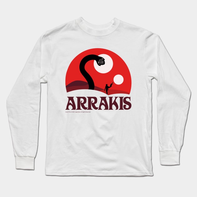 Fear Is The Mind Killer, Red Arrakis Long Sleeve T-Shirt by Dream Artworks